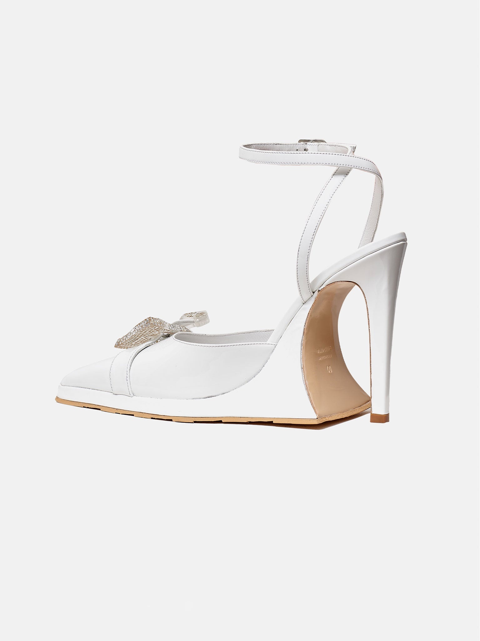 CRUELLA SHOES PATENT LEATHER VIRGIN WHITE - 2