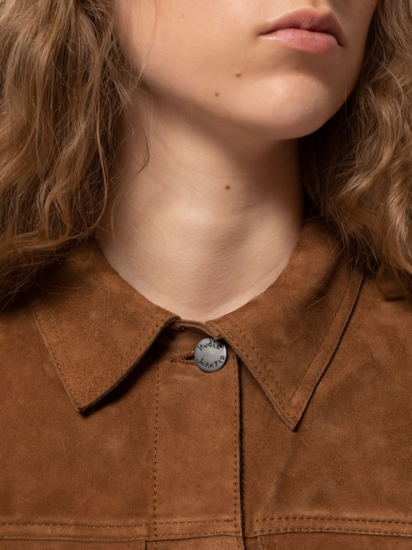 Bettina Nubuck Jacket Camel - 4