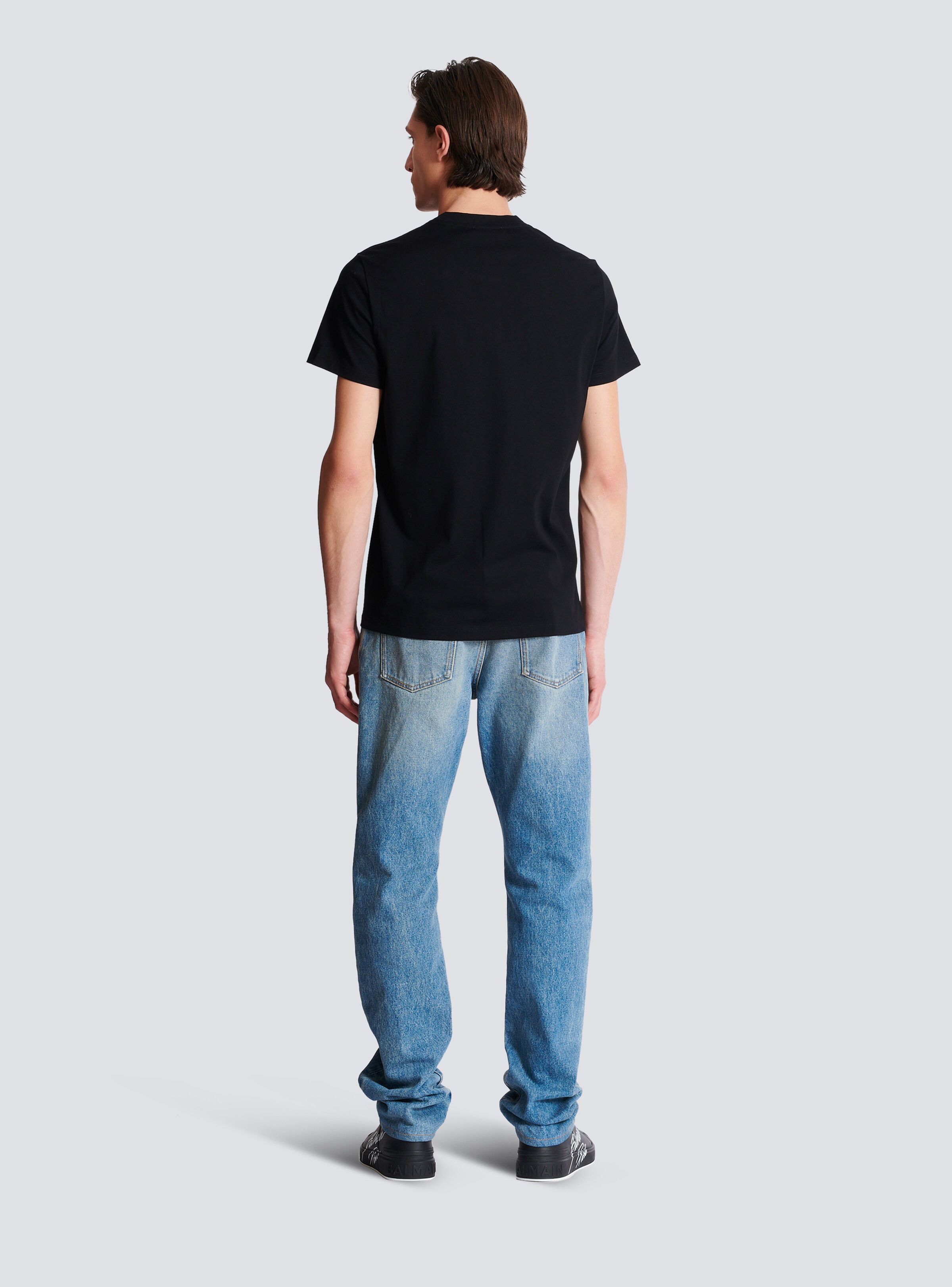 T-shirt with vintage gel Balmain logo - 4