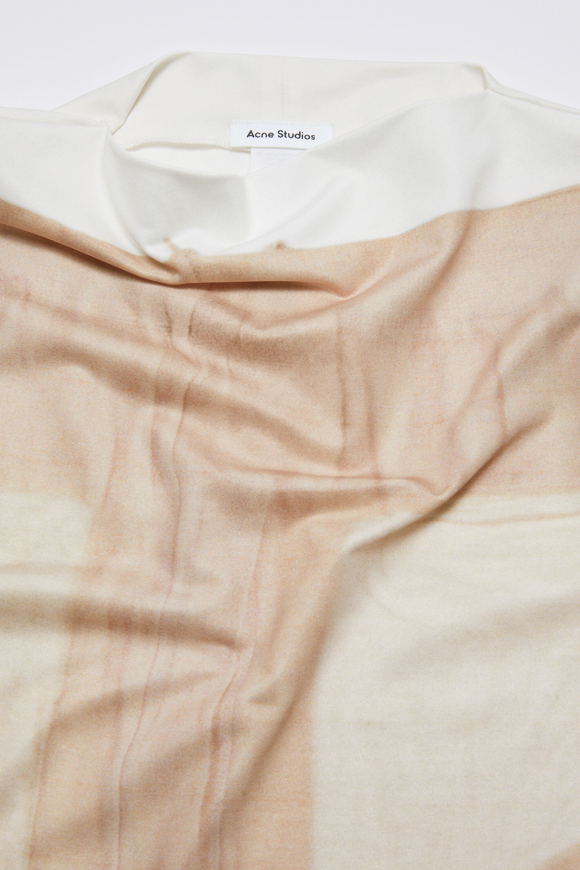 Print long dress - White/beige - 5
