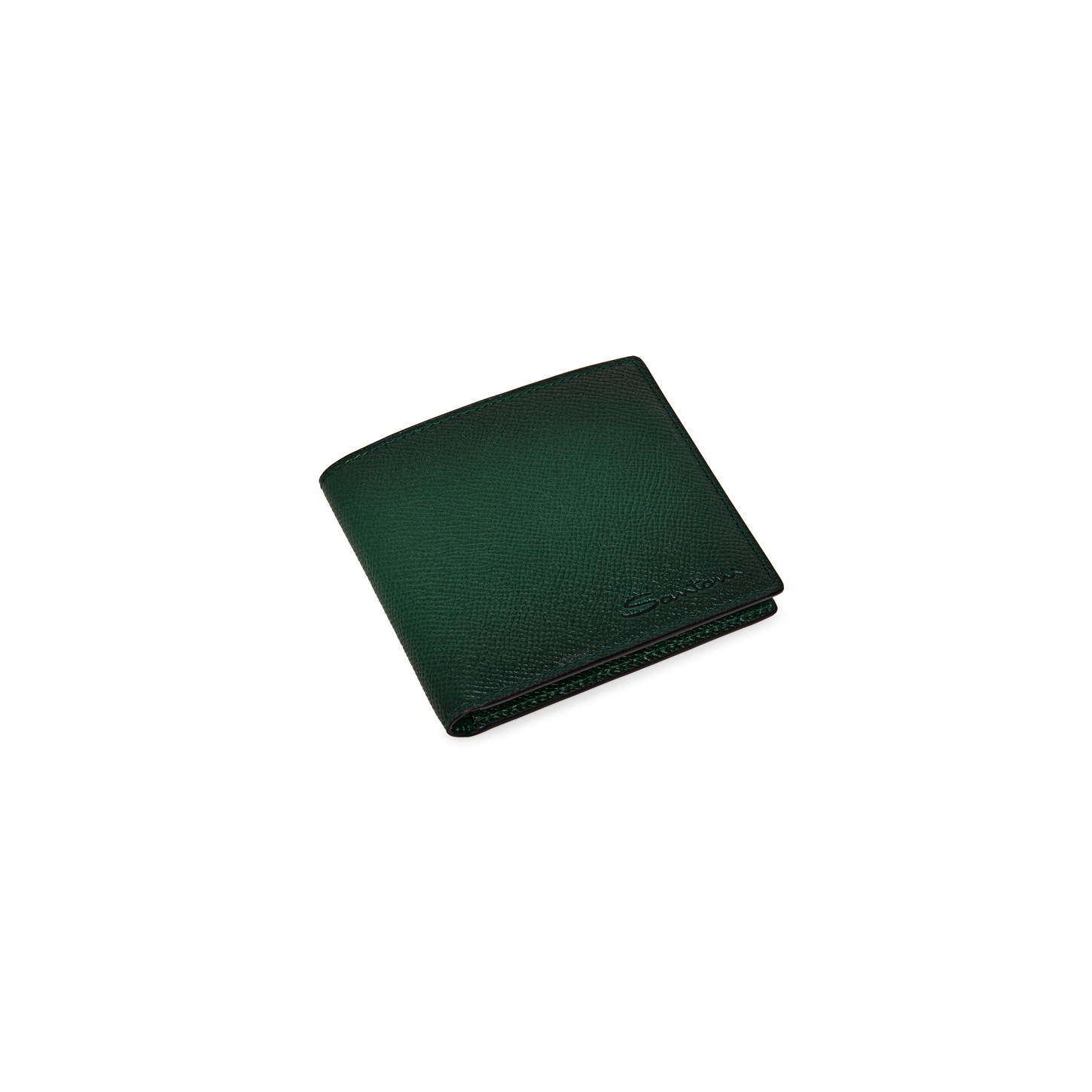 Green saffiano leather wallet - 5