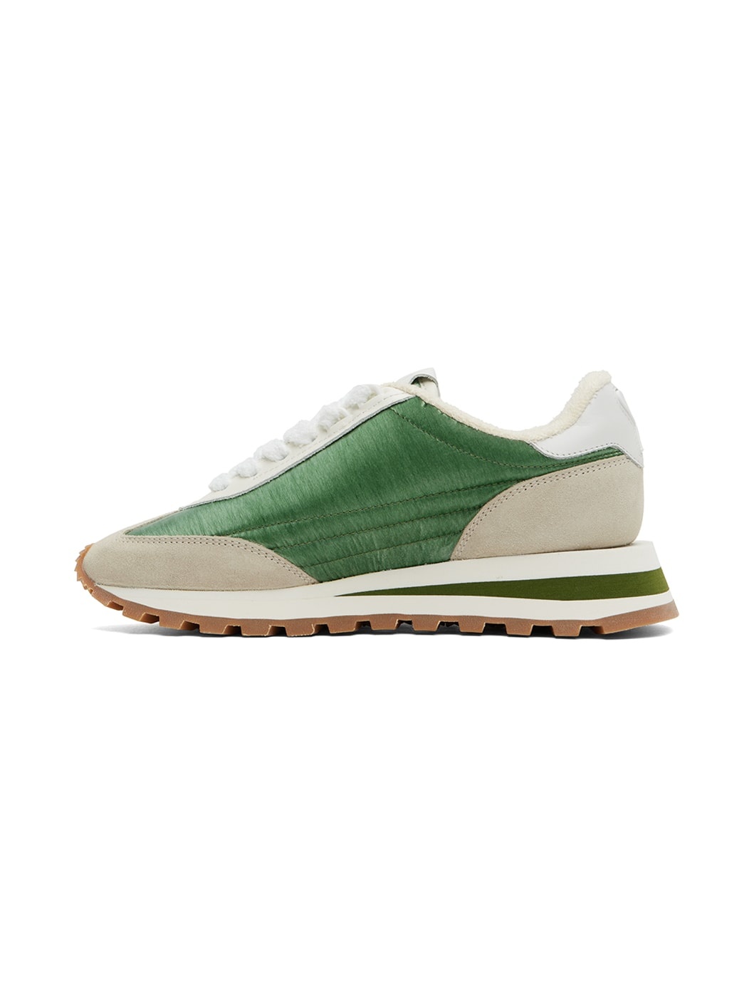 Green & Beige Rush Sneakers - 3