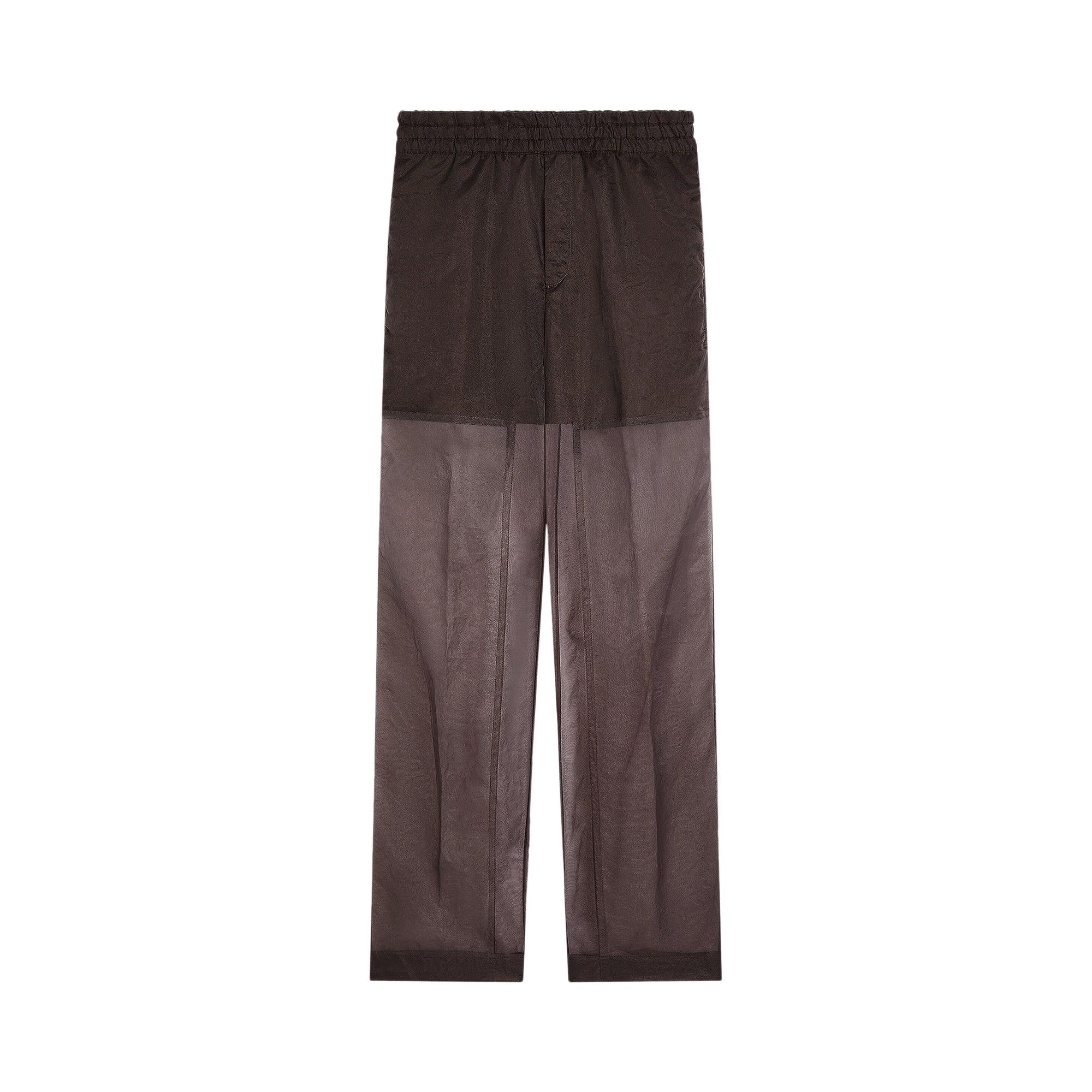 Dries Van Noten Layered Sheer Trousers 'Brown' - 1