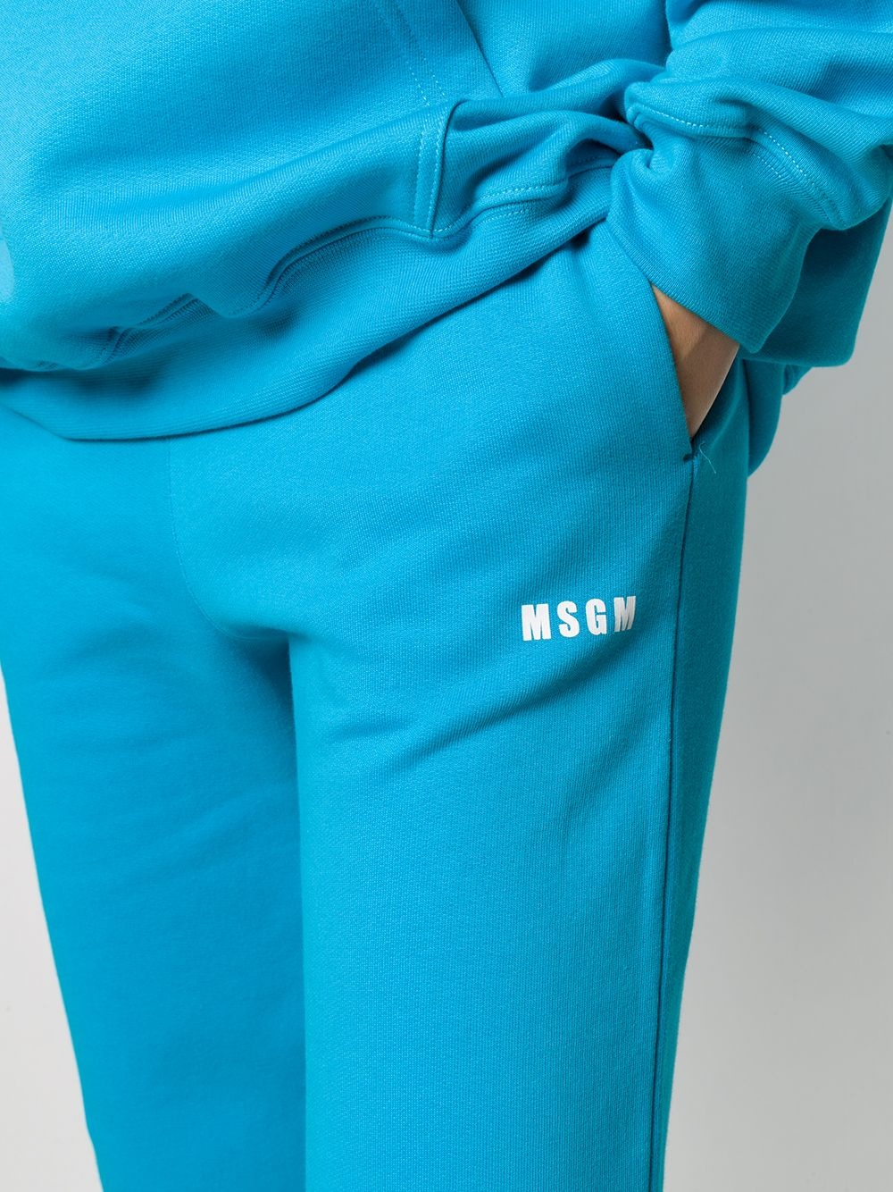 micro-logo slit track pants - 5