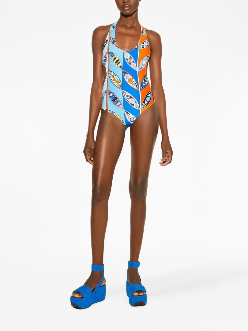 graphic-print cut-out swimsuit - 2