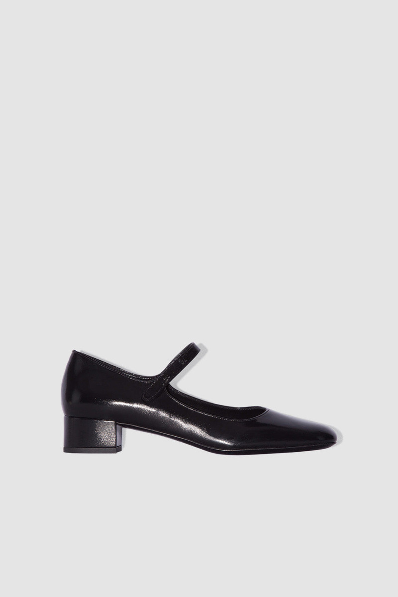 Ginny Black Glossed Nappa Leather Mary Jane Pump 1