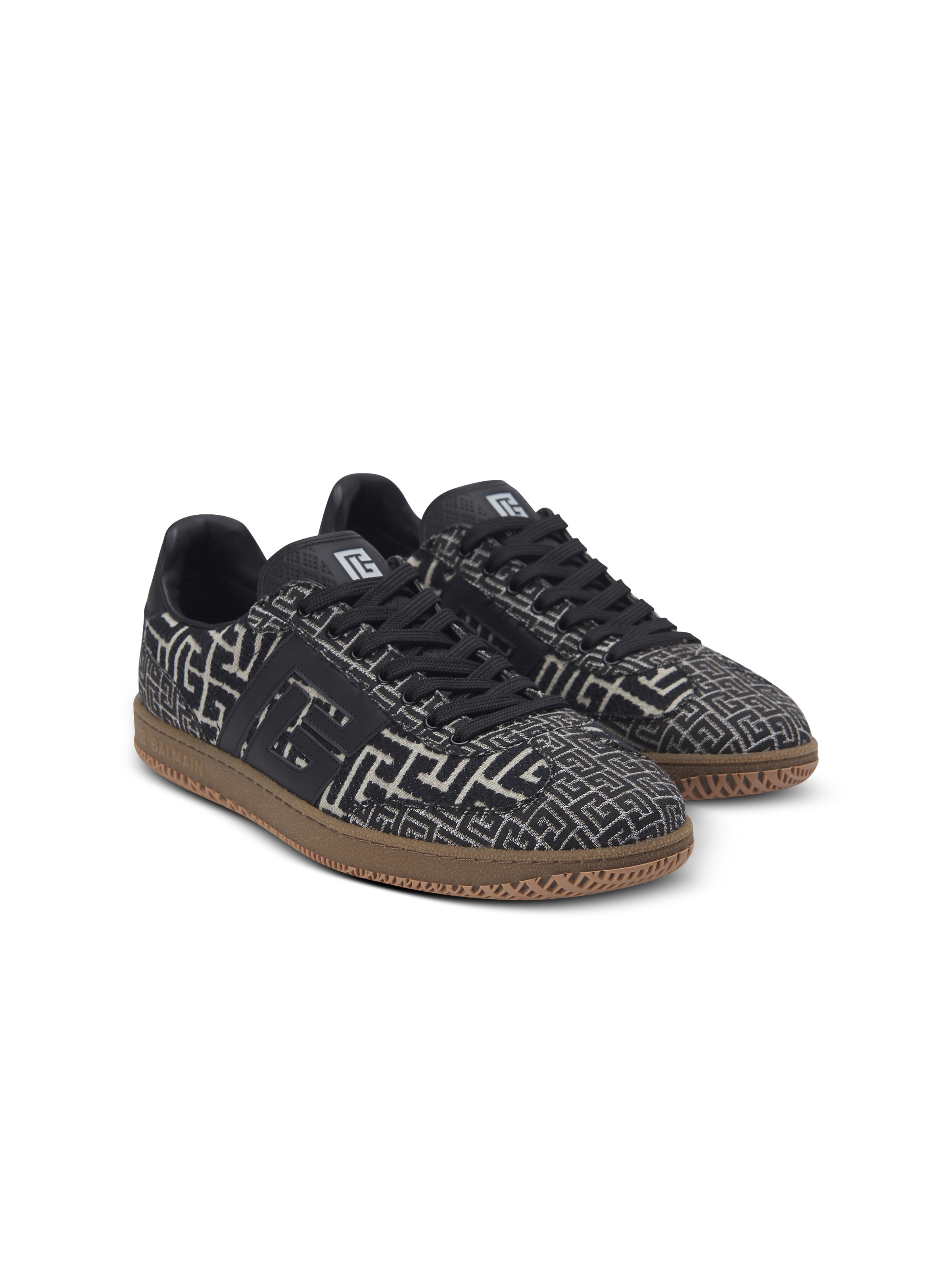 Balmain Swan trainers in PB Labyrinth jacquard - 2