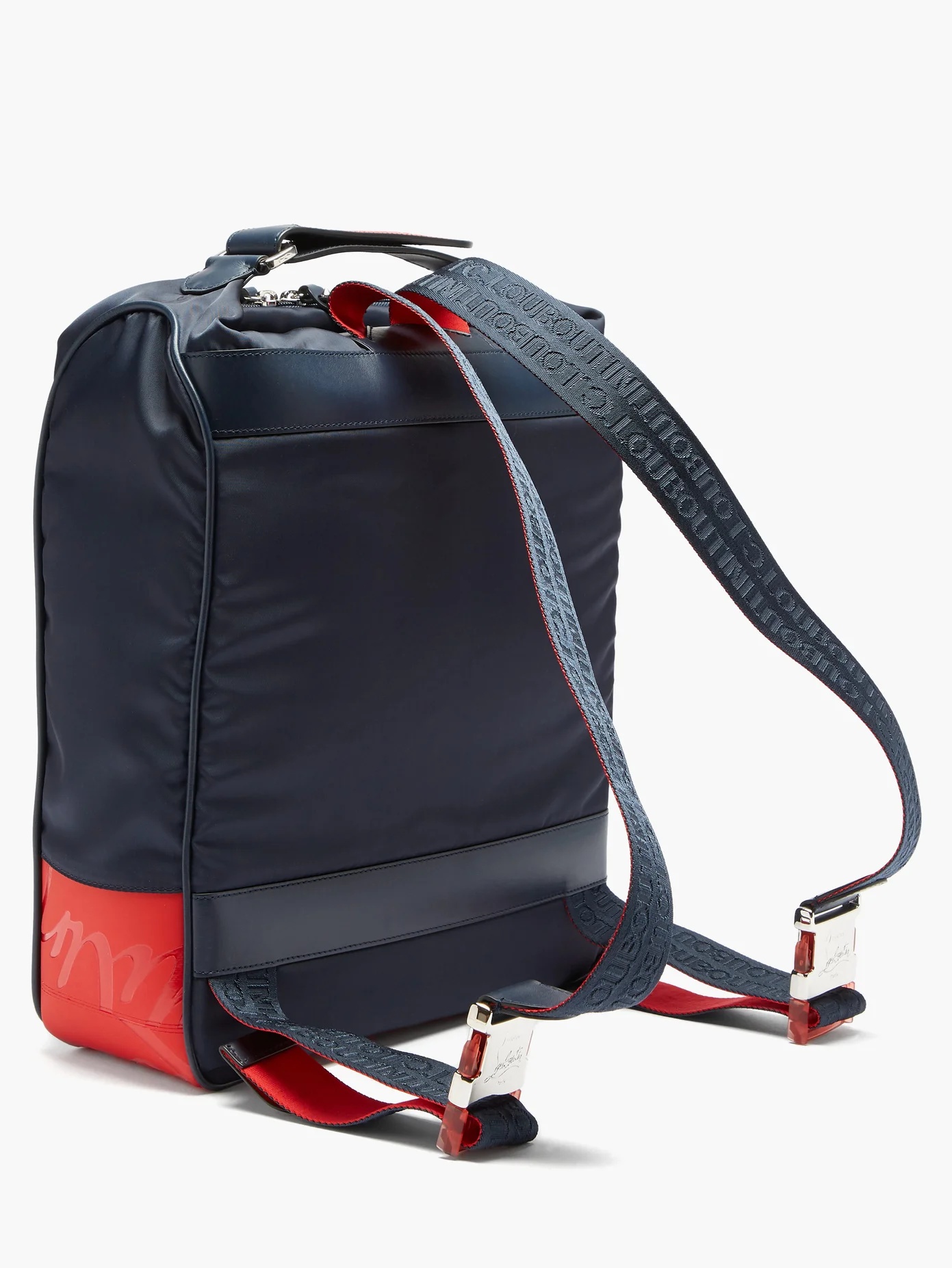 Hop'n leather-trimmed nylon backpack - 4