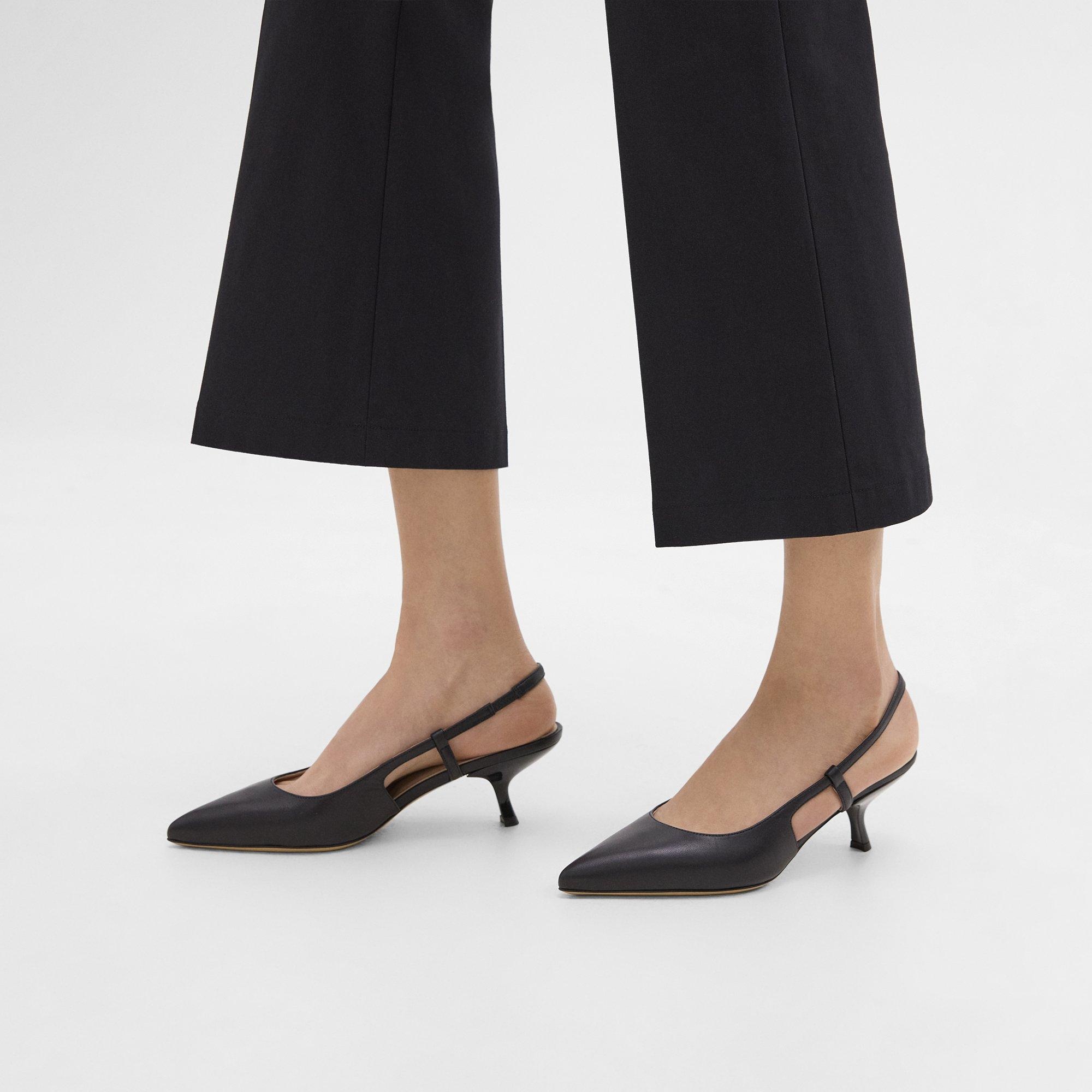 Micro Slingback Pump in Leather - 2