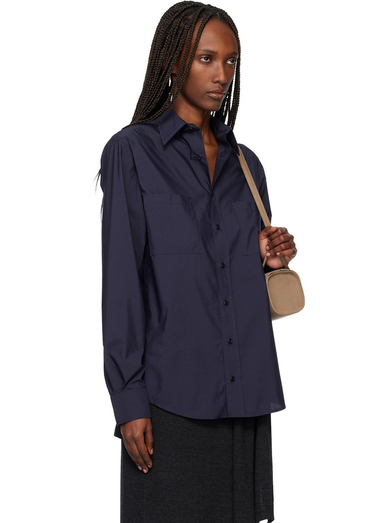 Navy Arlos Button Up Shirt 2