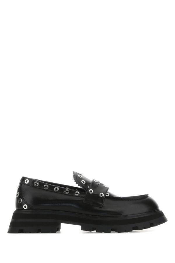 Alexander McQueen Black leather loafers | gebnegozionline