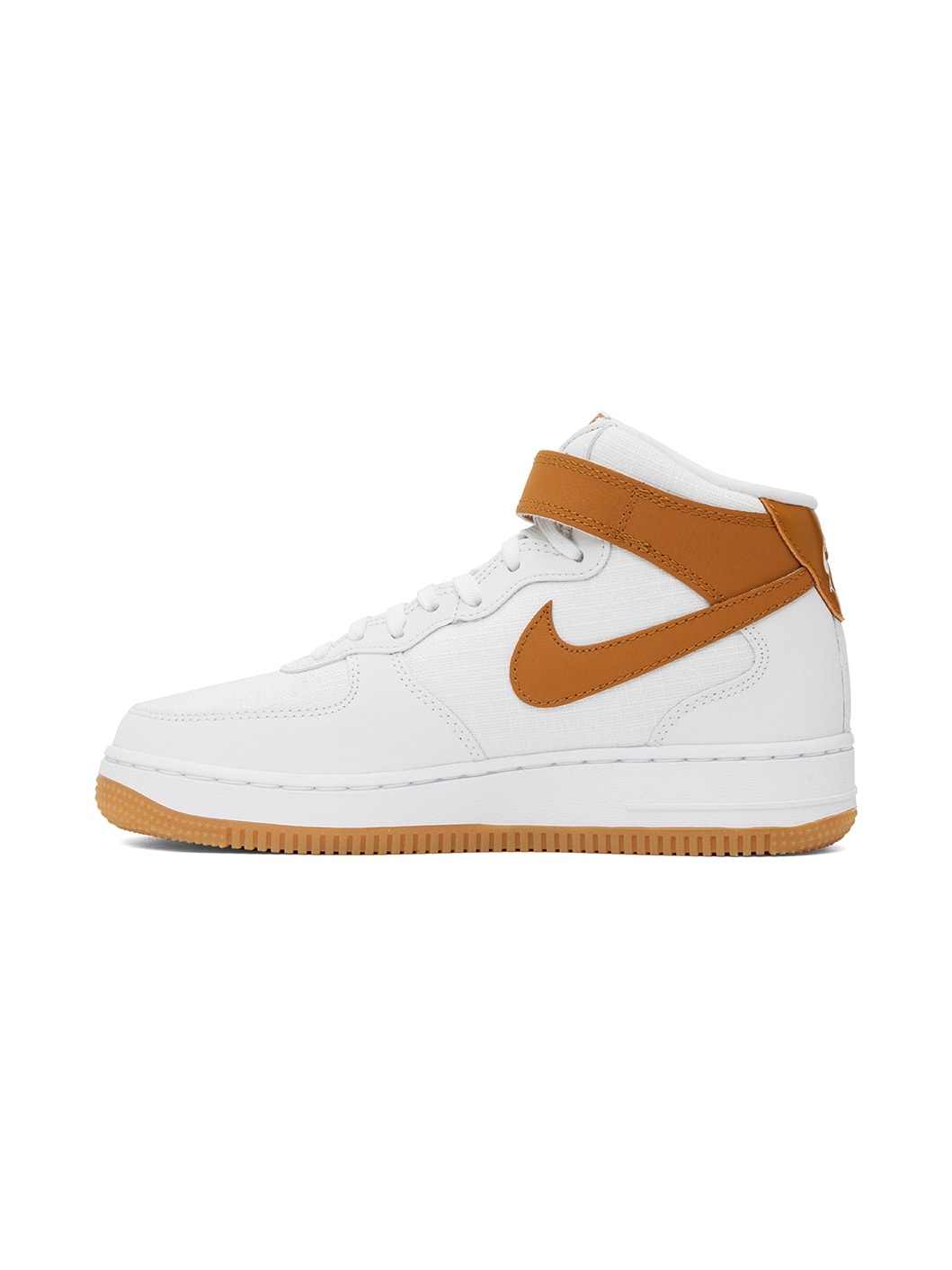 White & Tan Air Force 1 '07 Sneakers - 3