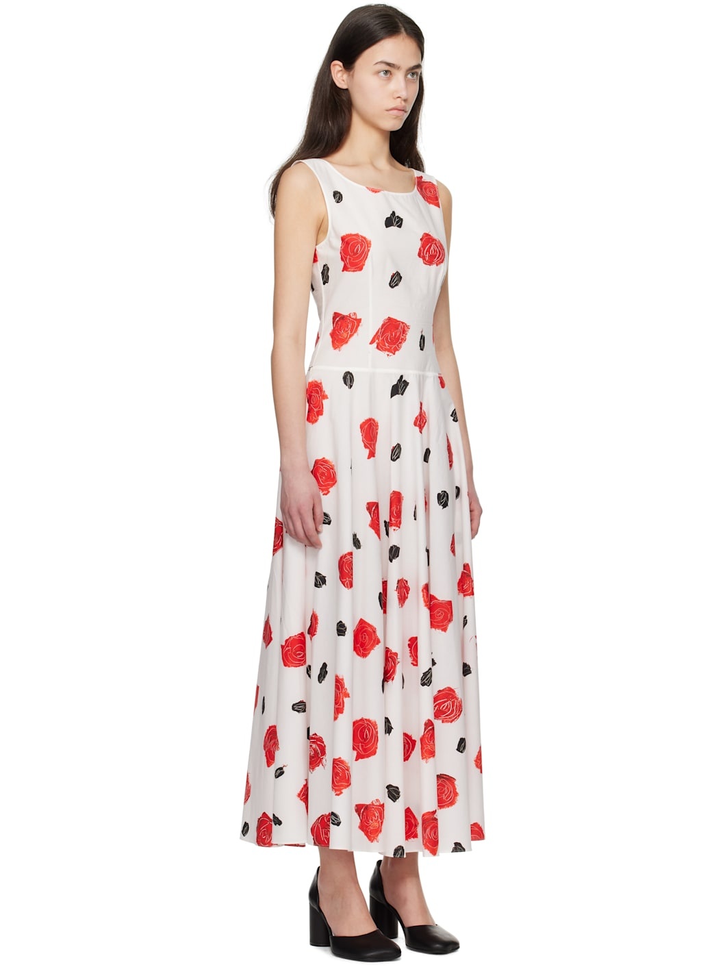 White Iris Cotton Poplin Maxi Dress - 2
