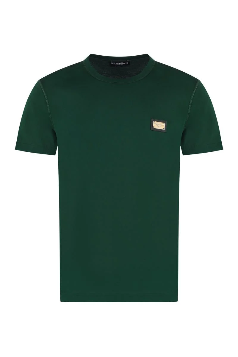 DOLCE & GABBANA COTTON CREW-NECK T-SHIRT - 1