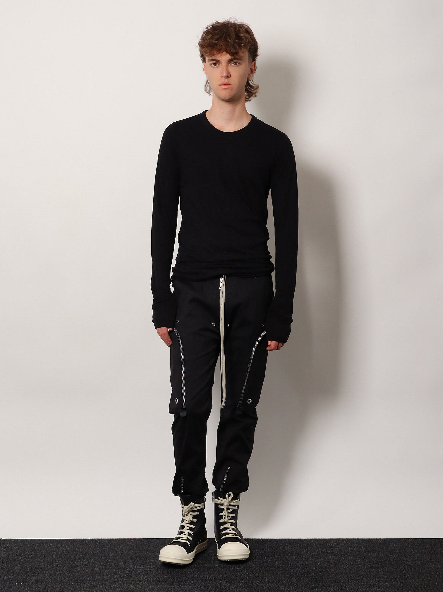 Rick Owens Men Basic Ls T Viscose Blend T-Shirt - 2