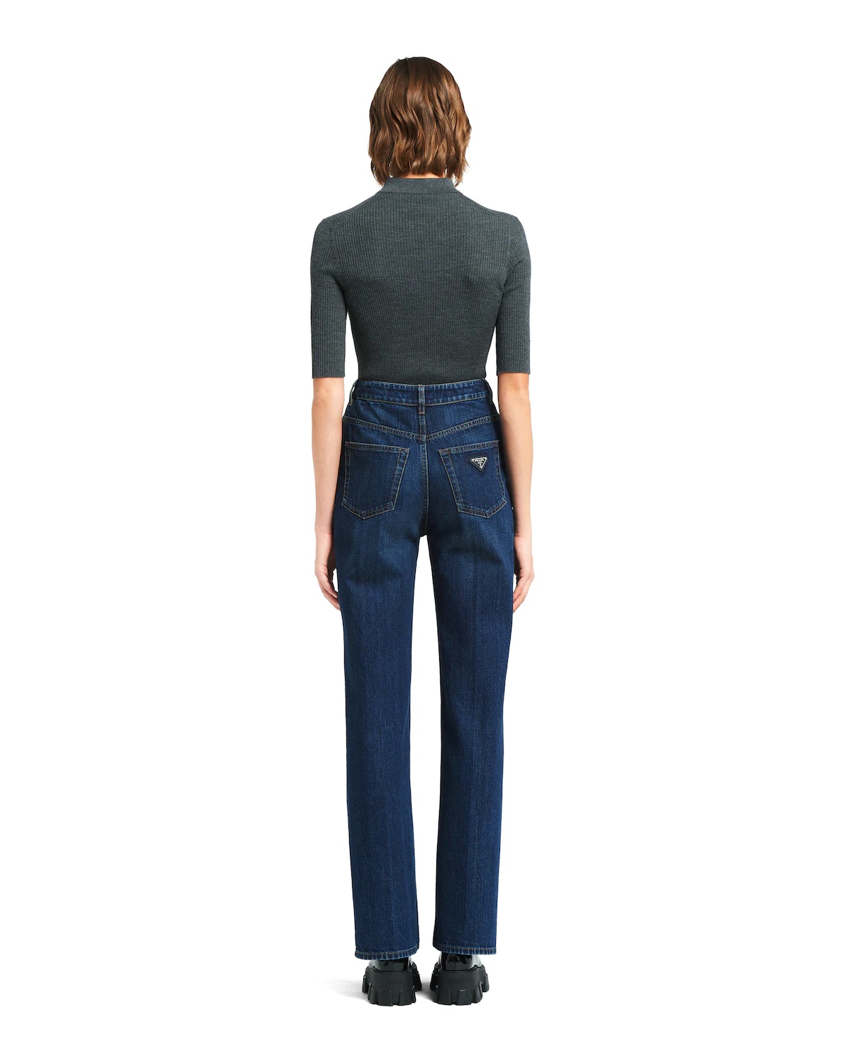 Indigo denim five-pocket jeans - 4
