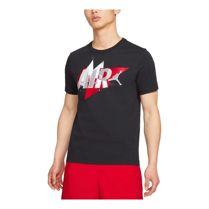 Air Jordan Casual Sports Basketball Breathable Training Short Sleeve Black CZ8395-010 - 1