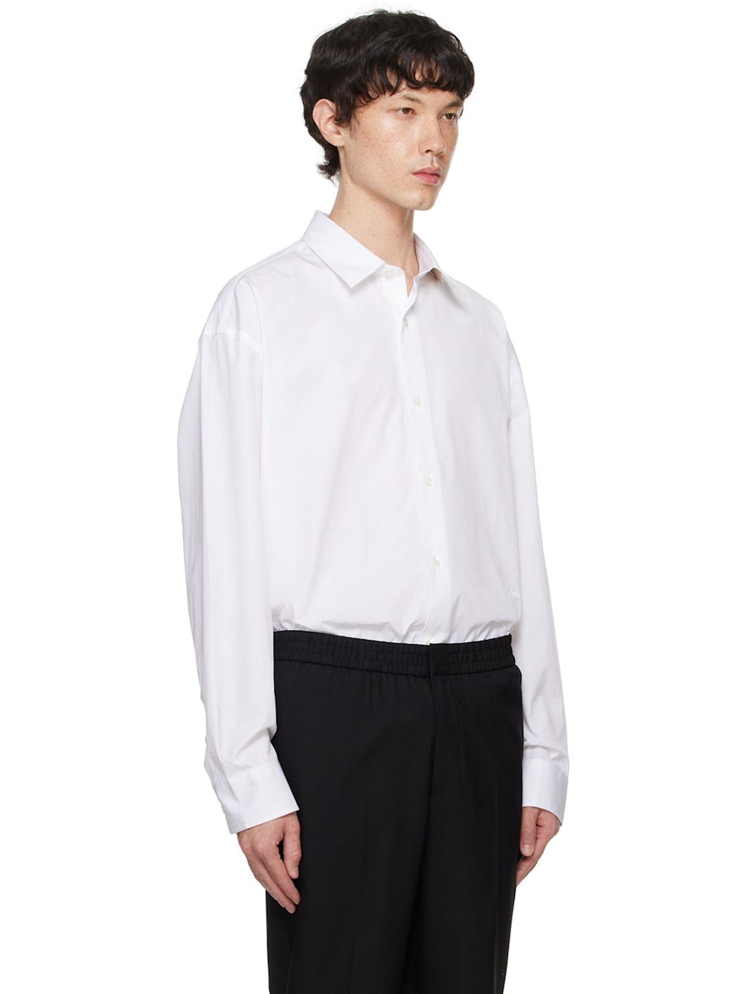 White Boxy Fit Shirt - 2