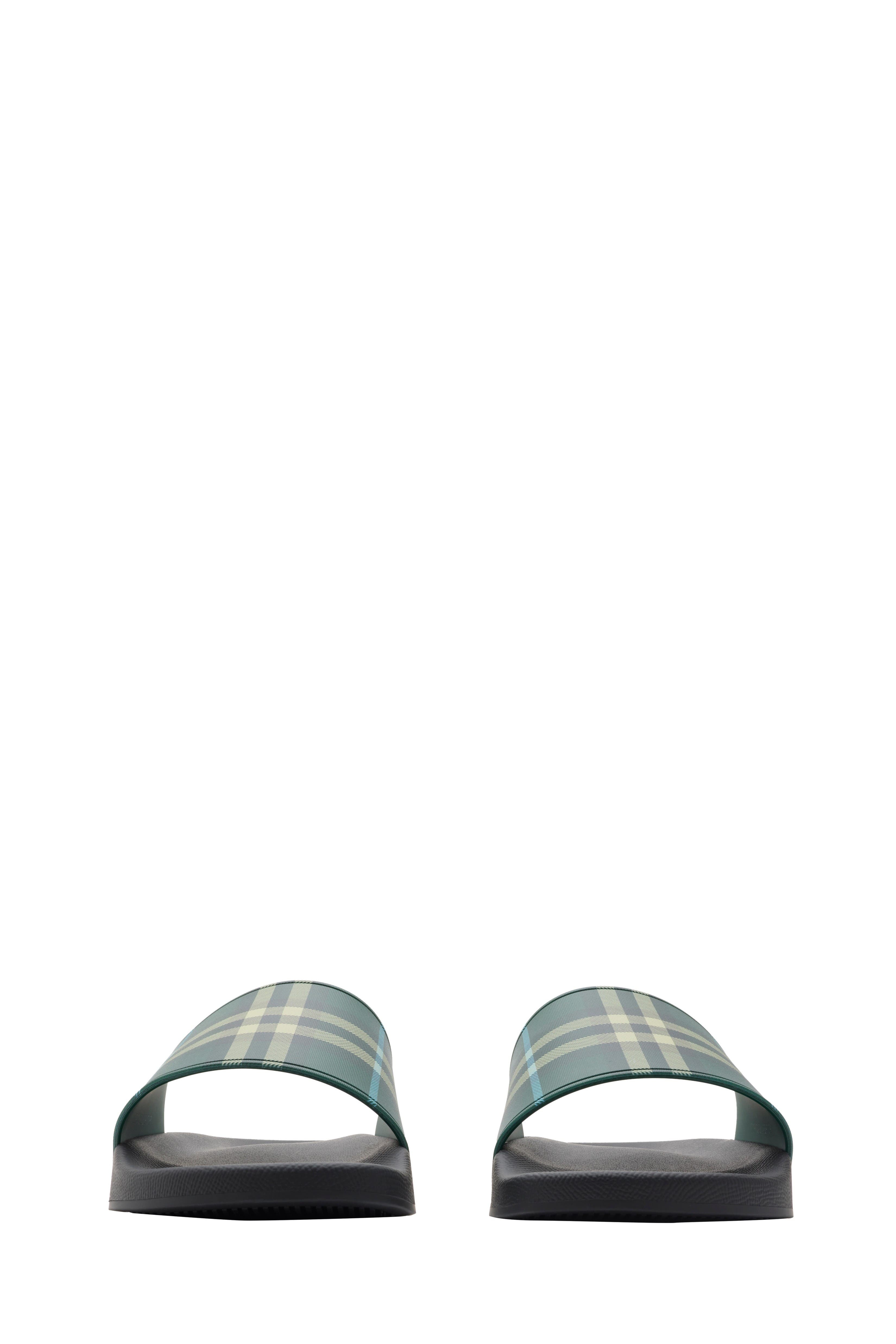 burberry Check Slides in Leaf at Nordstrom - 3
