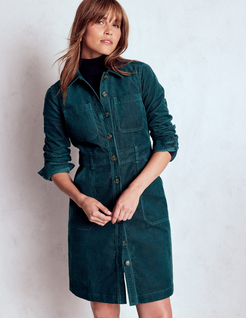 Amanda Cord Short Dress-Midnight Teal 5