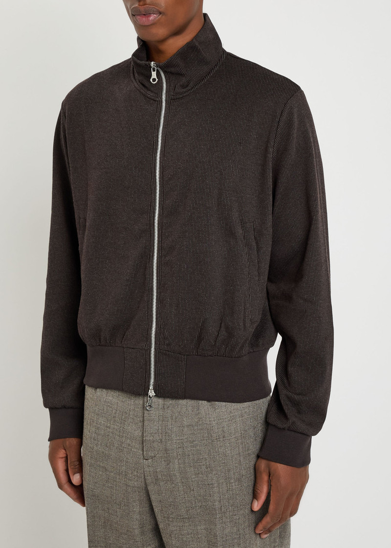 Our Legacy Our Legacy Mob Striped Cotton-blend Track Jacket outlook