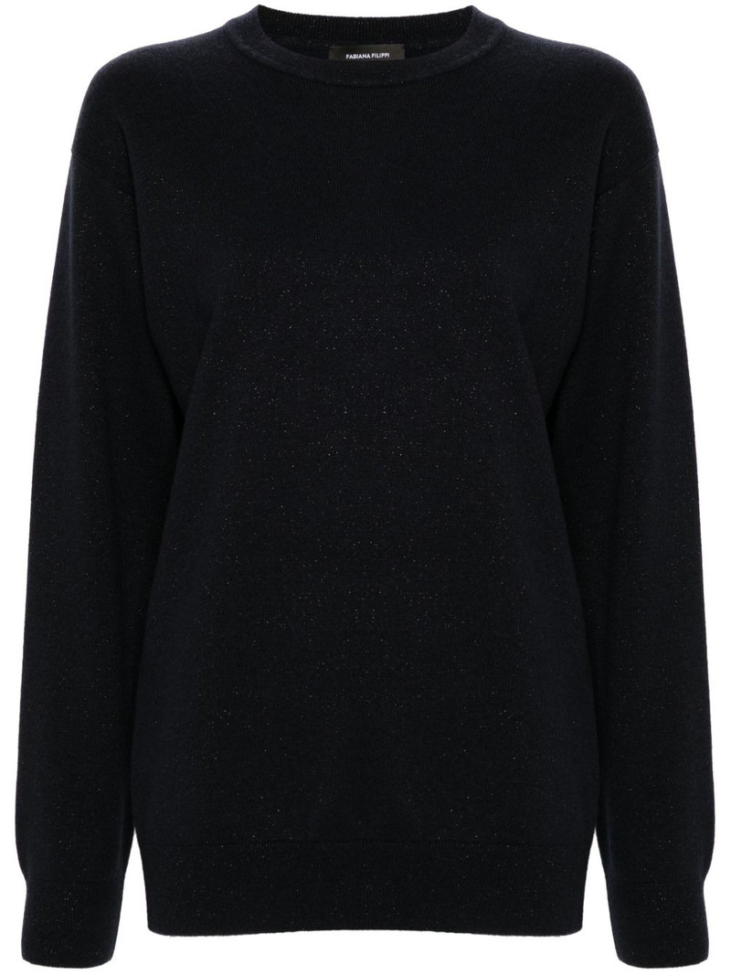 crew-neck glittered jumper 1