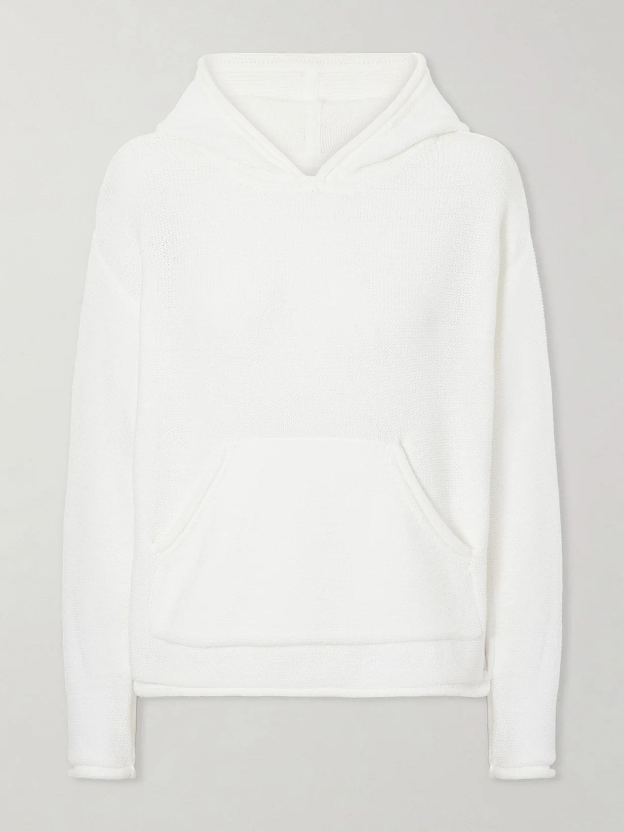 Mae Open-knit Cotton-blend Hoodie - 1