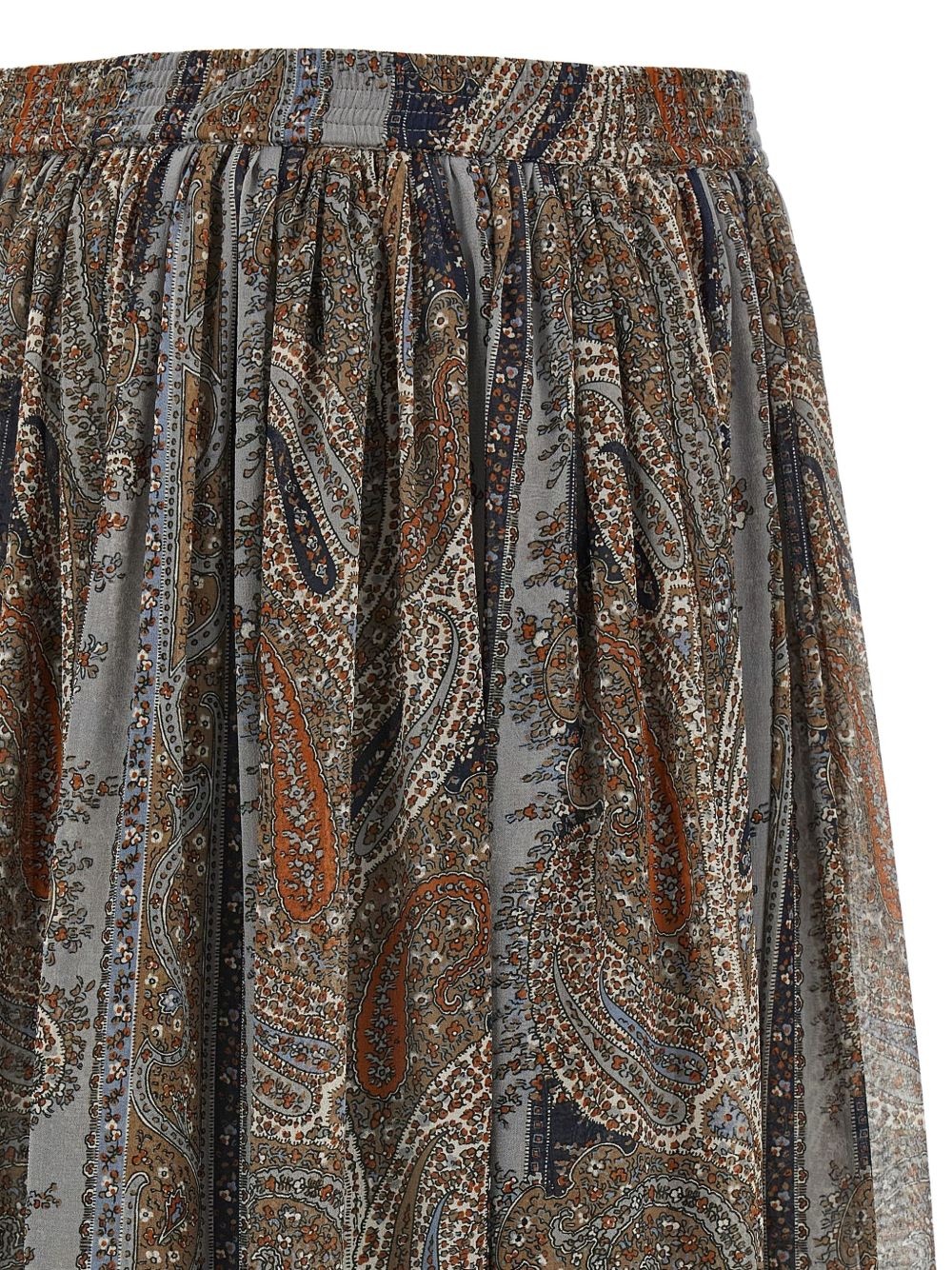 paisley-print ruffled skirt - 4