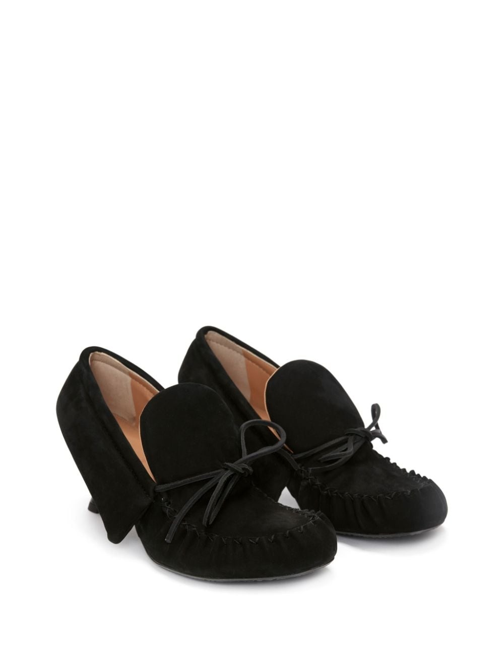 bow-detail kitten-heel moccasins - 2