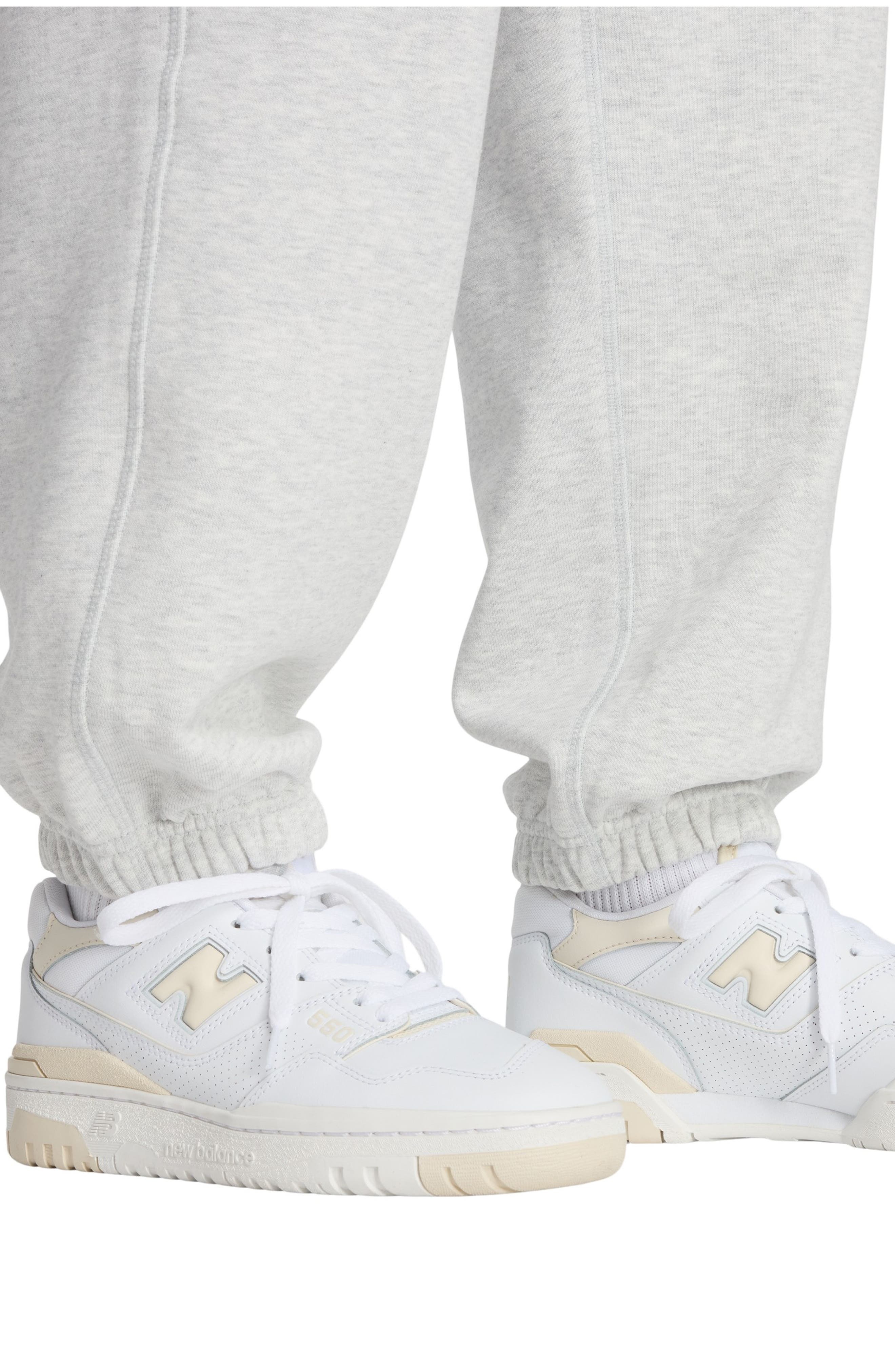 New Balance Athletics French Terry Sweatpants in Ash Heather at Nordstrom - 6