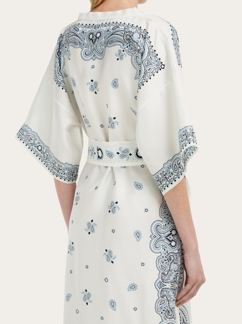 FERRAGAMO Arabesque print silk caftan outlook