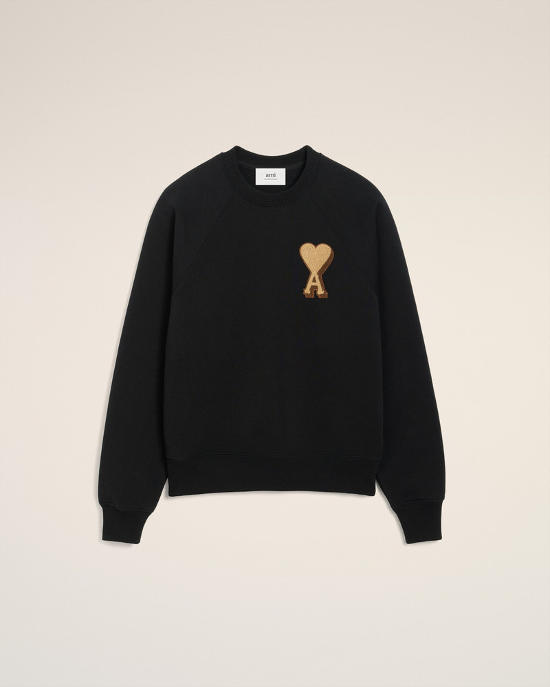 BLACK COTTON AMI DE COEUR SWEATSHIRT 1
