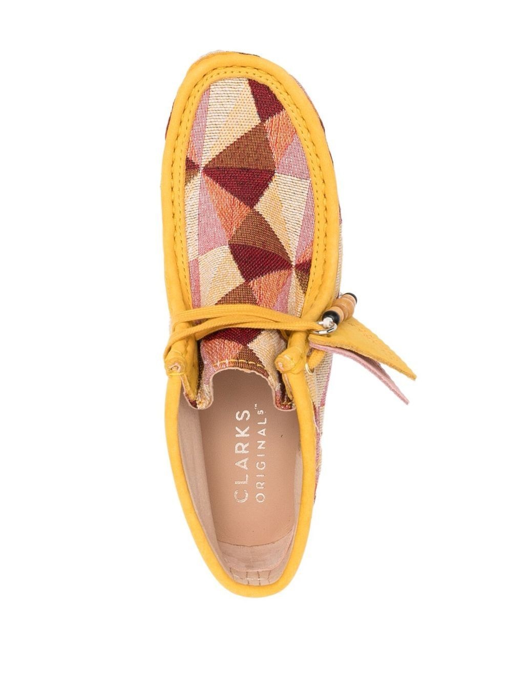 geometric-jacquard Wallabee boots - 4