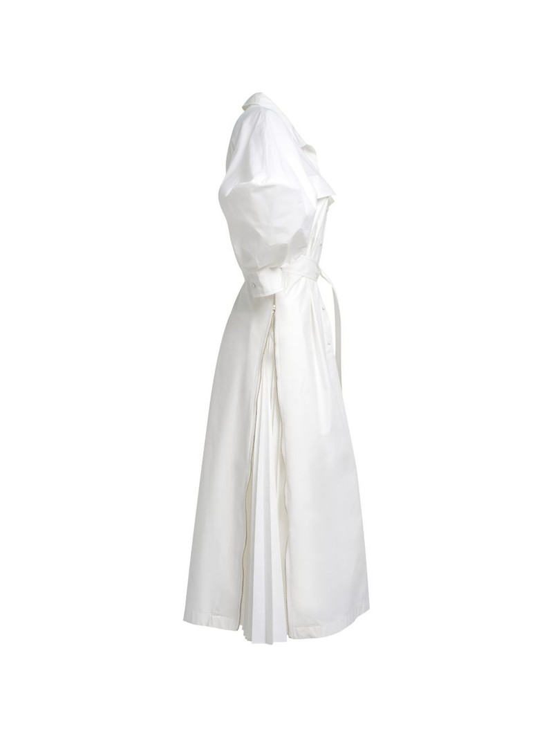 pleated puff-sleeve dress 3