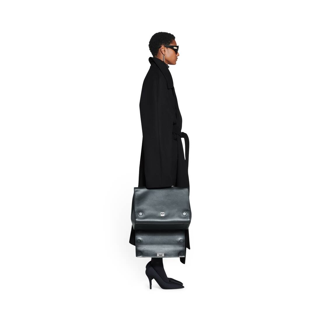 Men's Raglan Coat in Black - 3