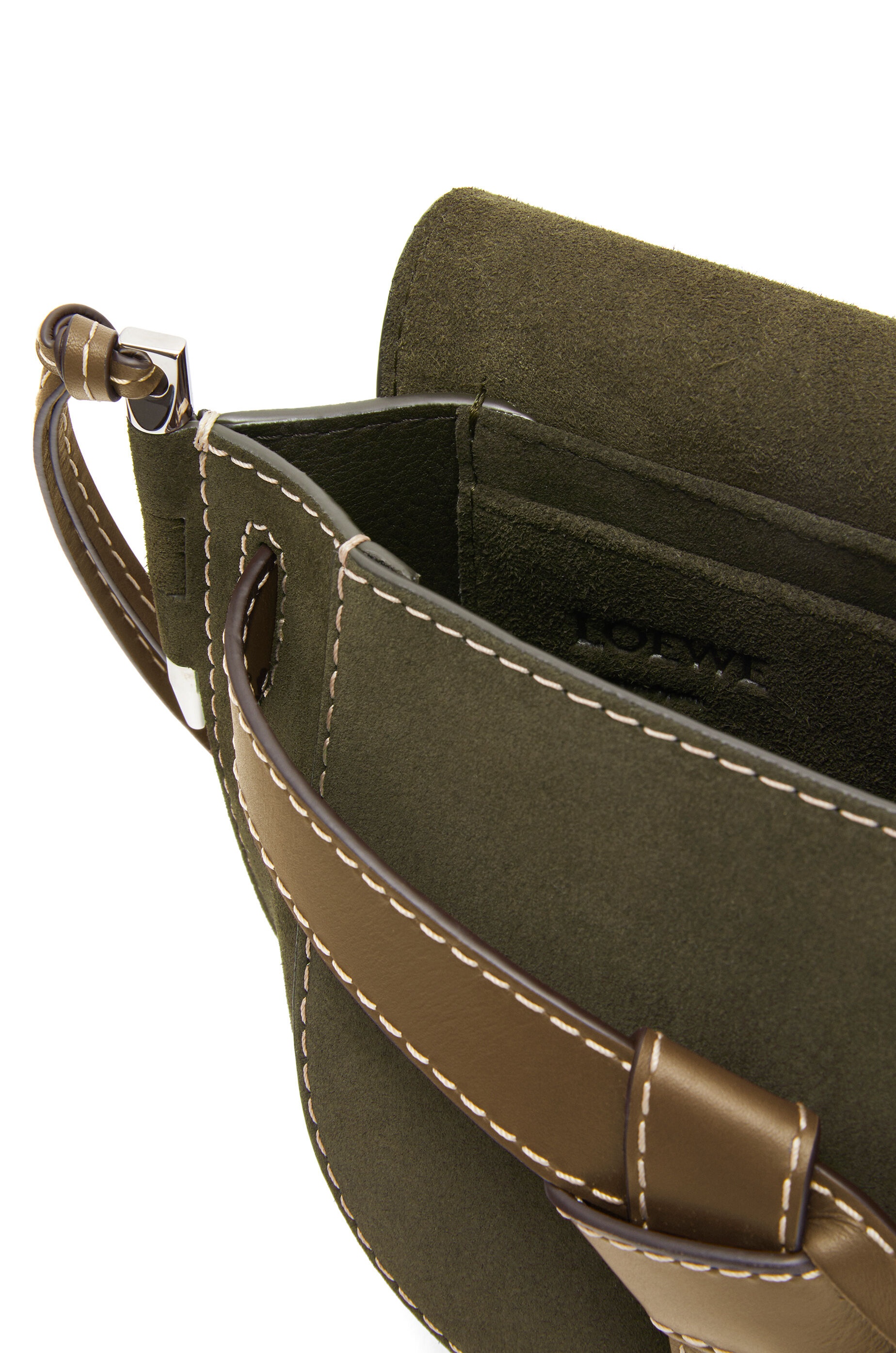 Large Gate bumbag in suede and calfkin - 5