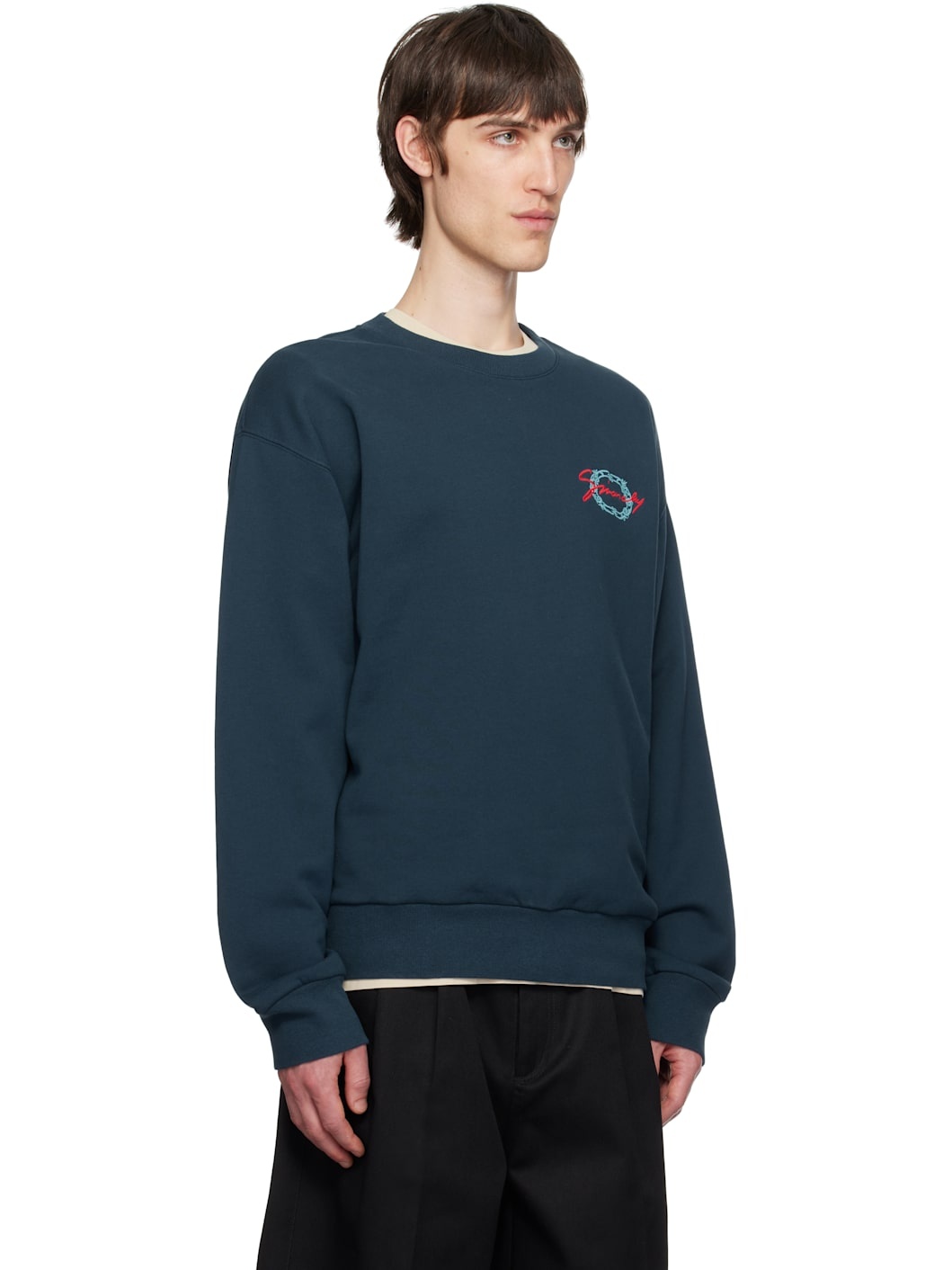 Navy 'GIVENCHY' Medallion Sweatshirt - 2