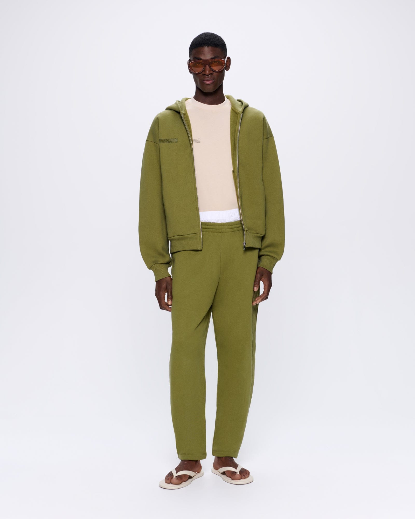 Mens DNA Heavyweight Zipped Hoodie - Highland Green - 3