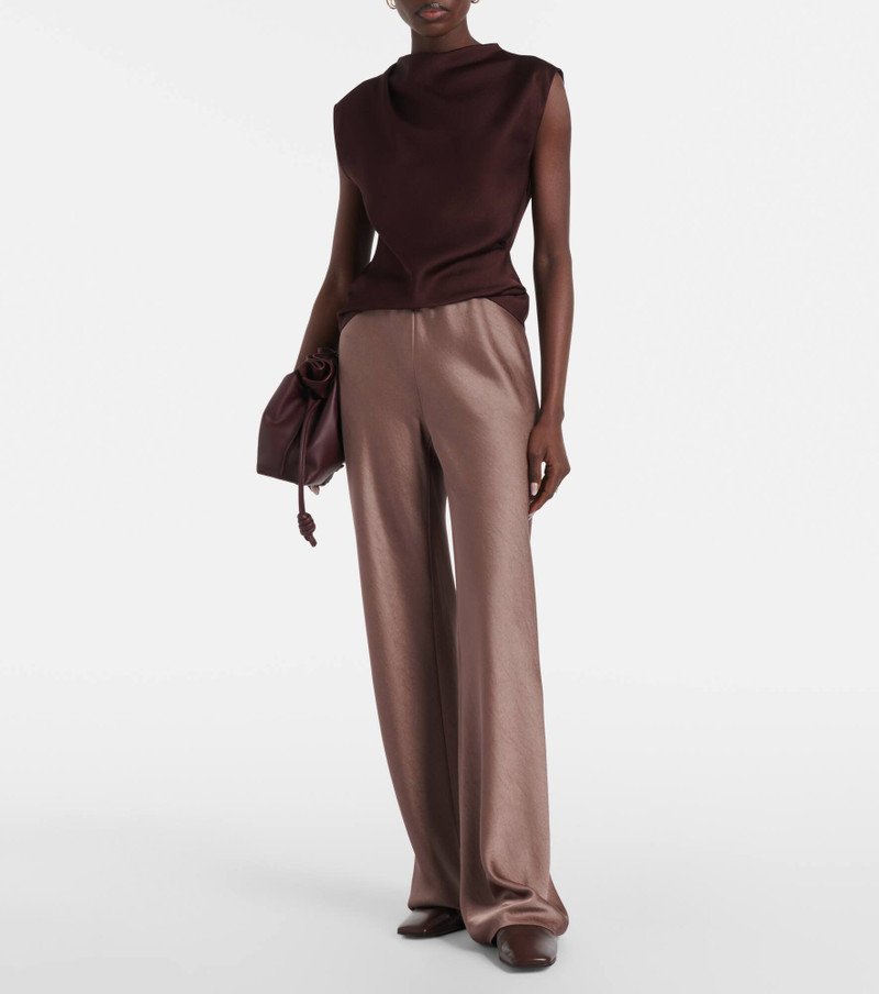 Vince High-rise satin straight pants outlook