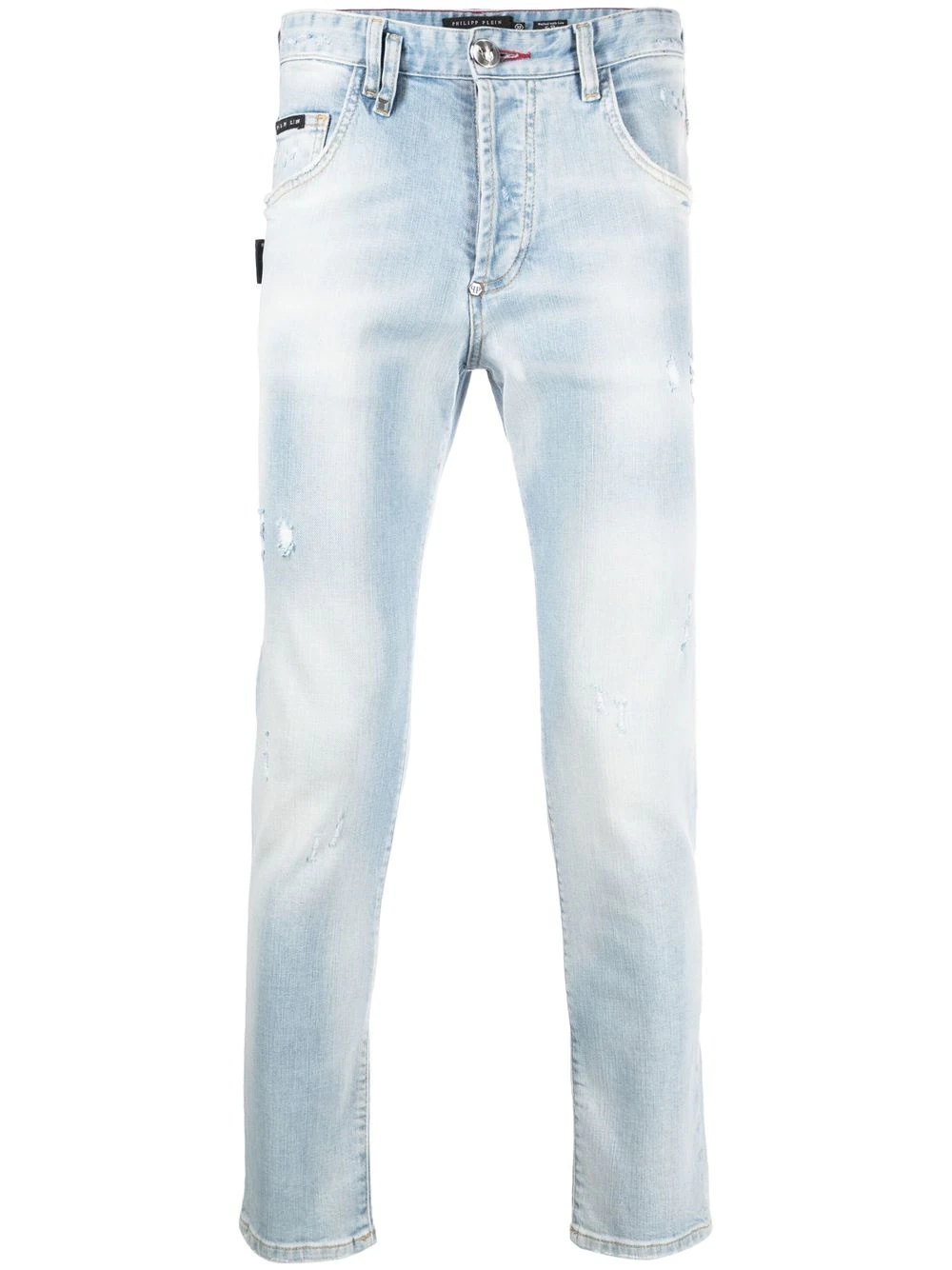 distressed skinny jeans - 1