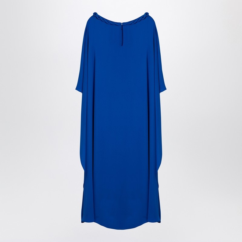 Valentino Electric Blue Silk Midi Dress Women - 2