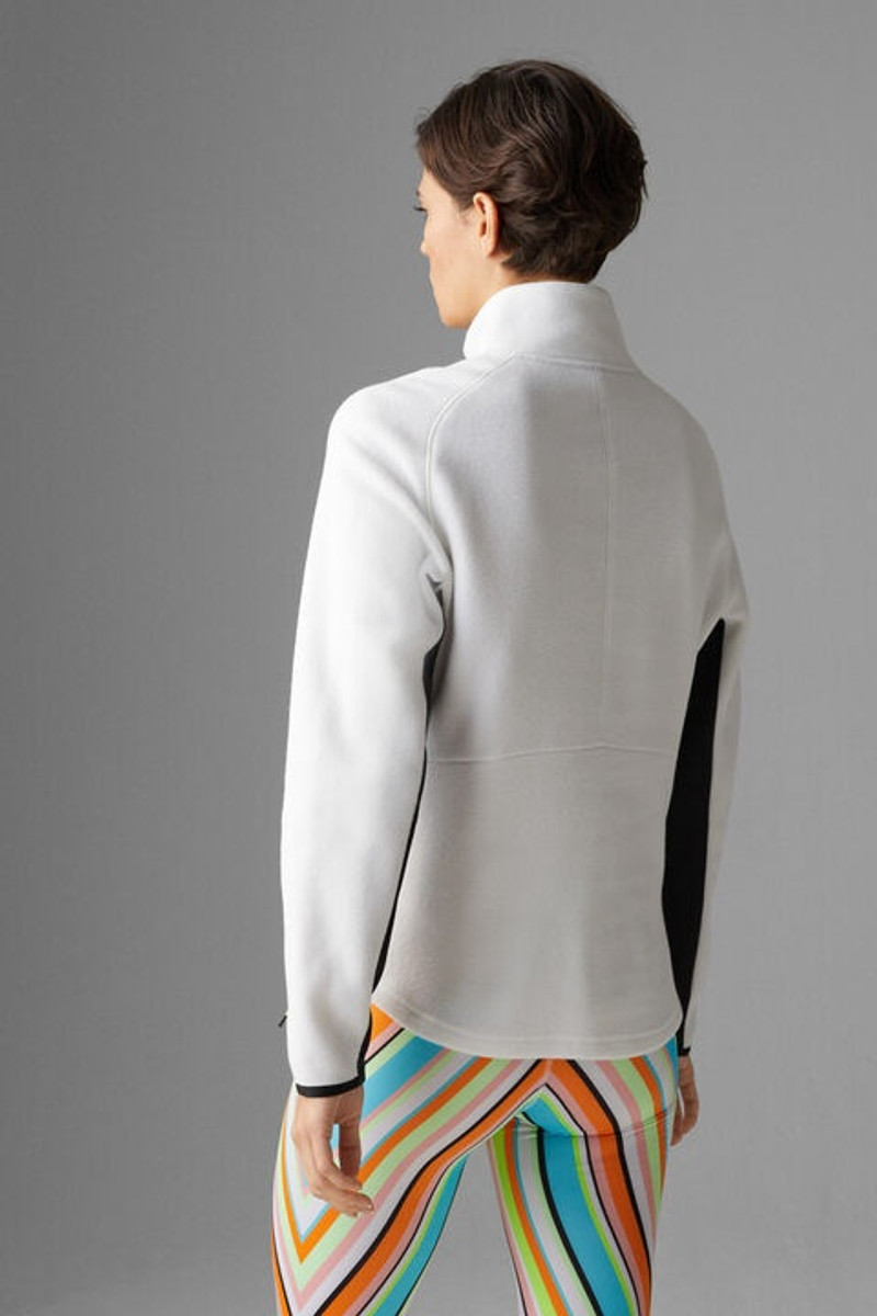 Letty fleece second layer in White/Black 3
