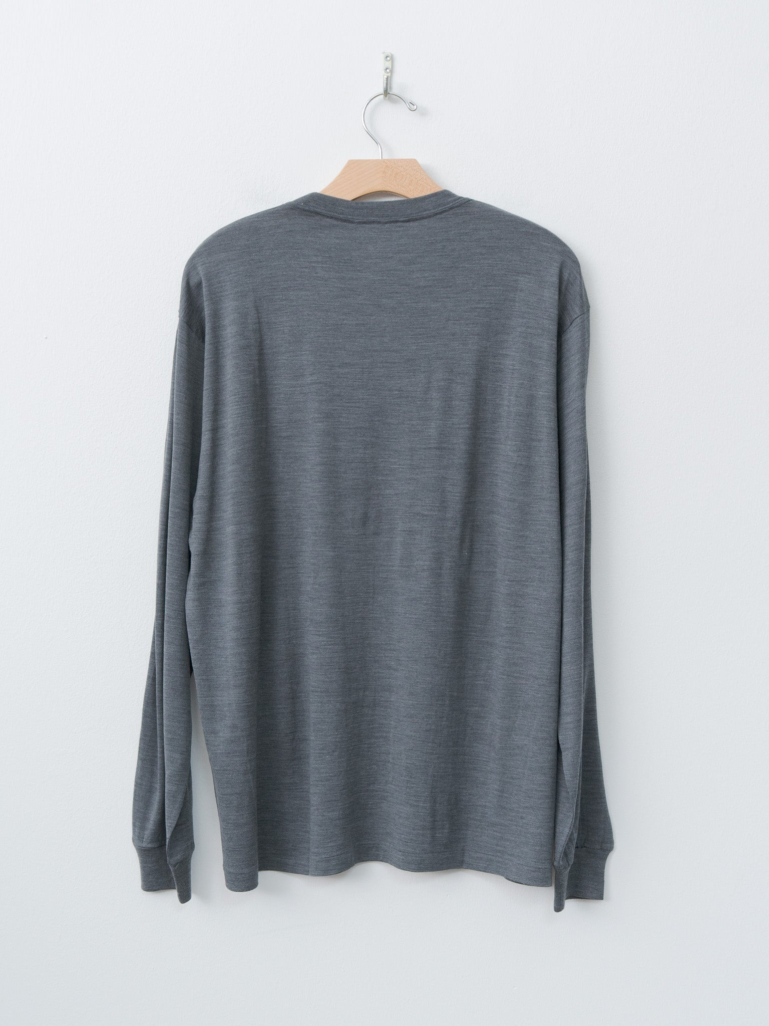 Wool Soft Jersey L/S Tee - Top Charcoal - 7