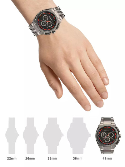 FERRAGAMO FERRAGAMO Edge Chrono IP Gunmetal & IP Black Bracelet Watch/43MM outlook