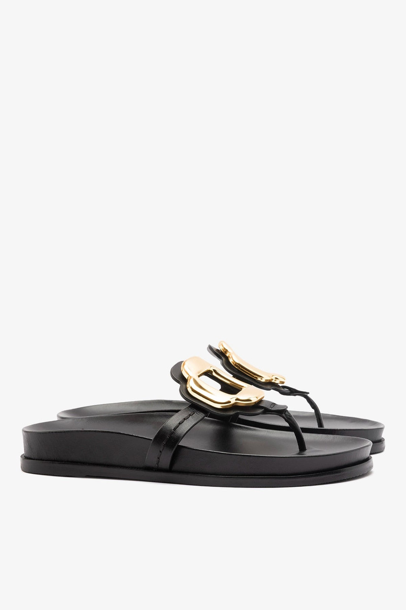 Margherita Sport Sandal Black Leather 3