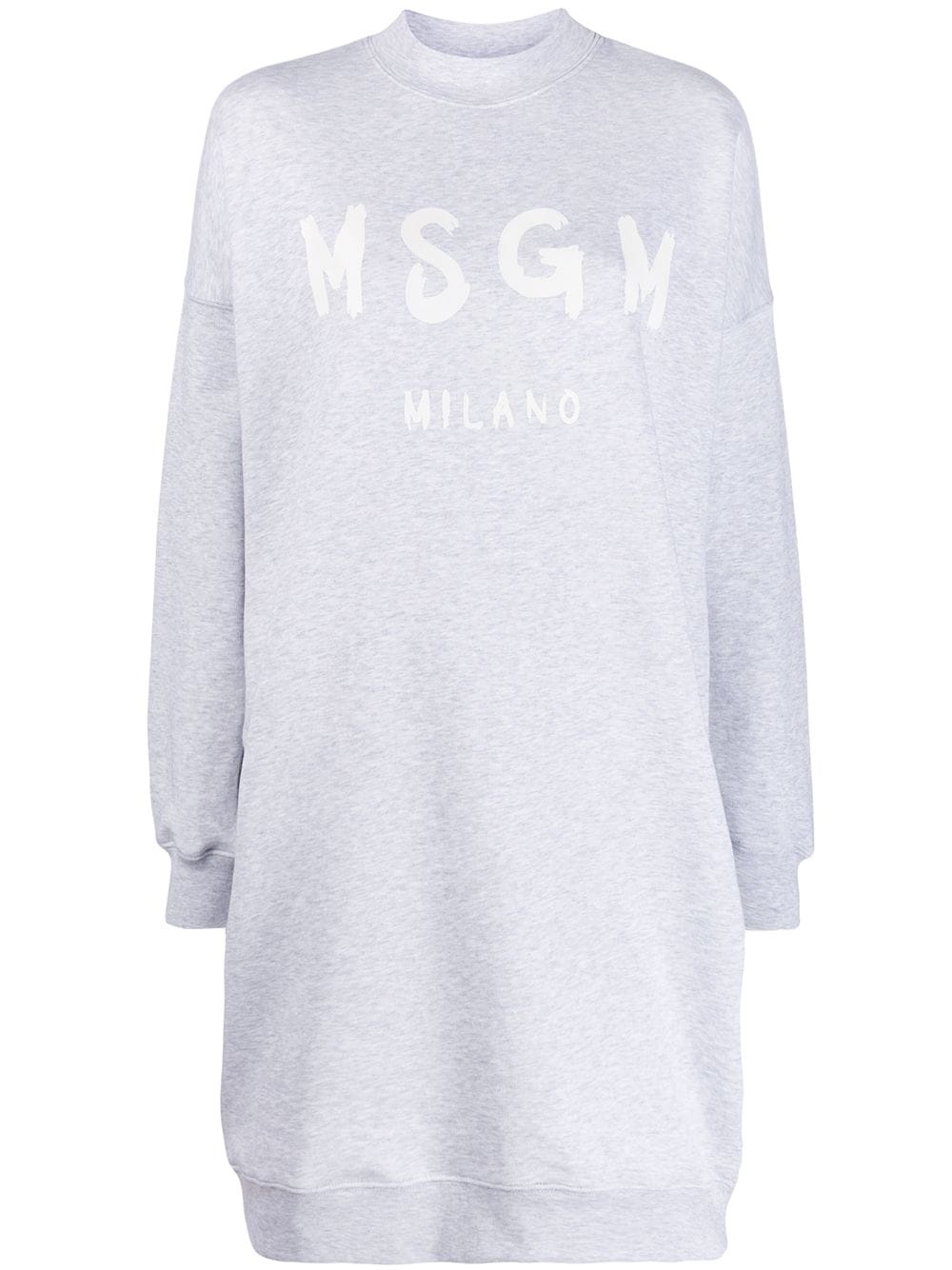 logo print sweater dress - 1