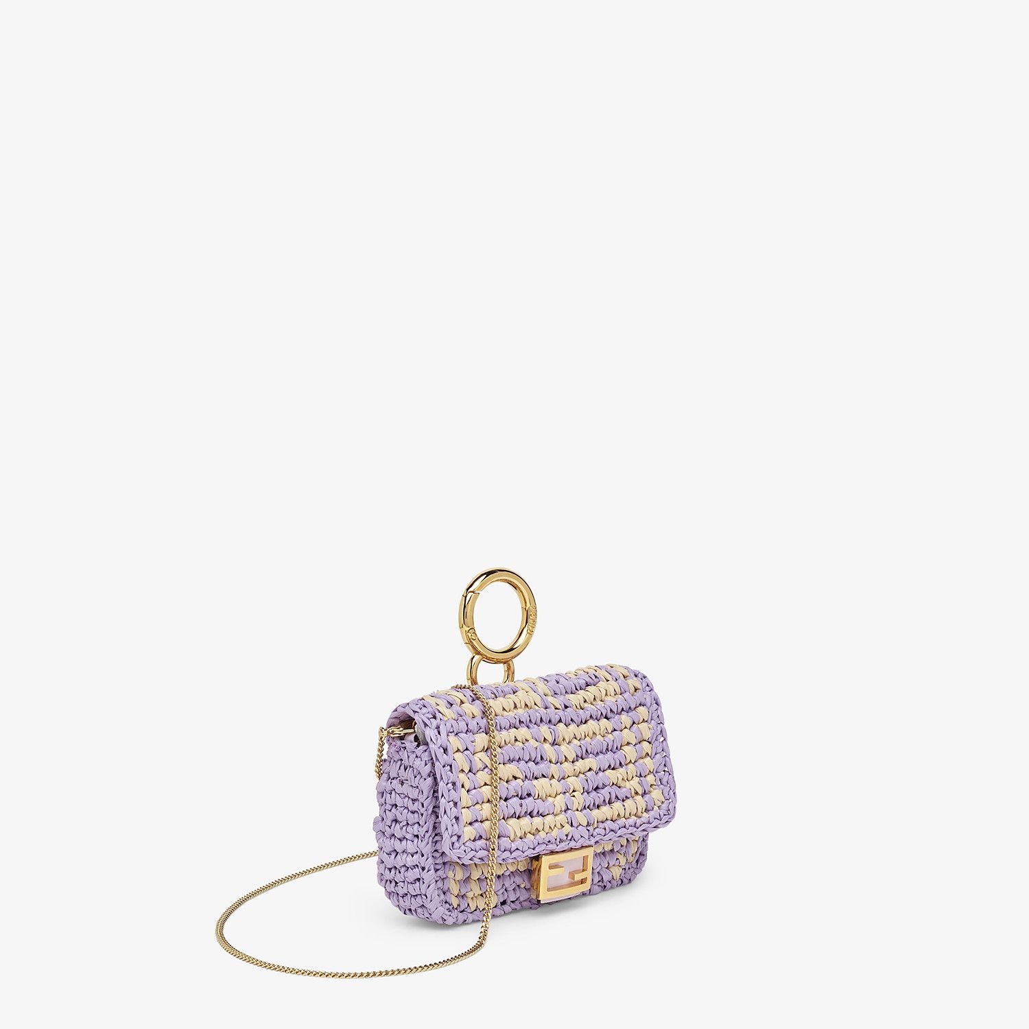 Lilac raffia charm - 3