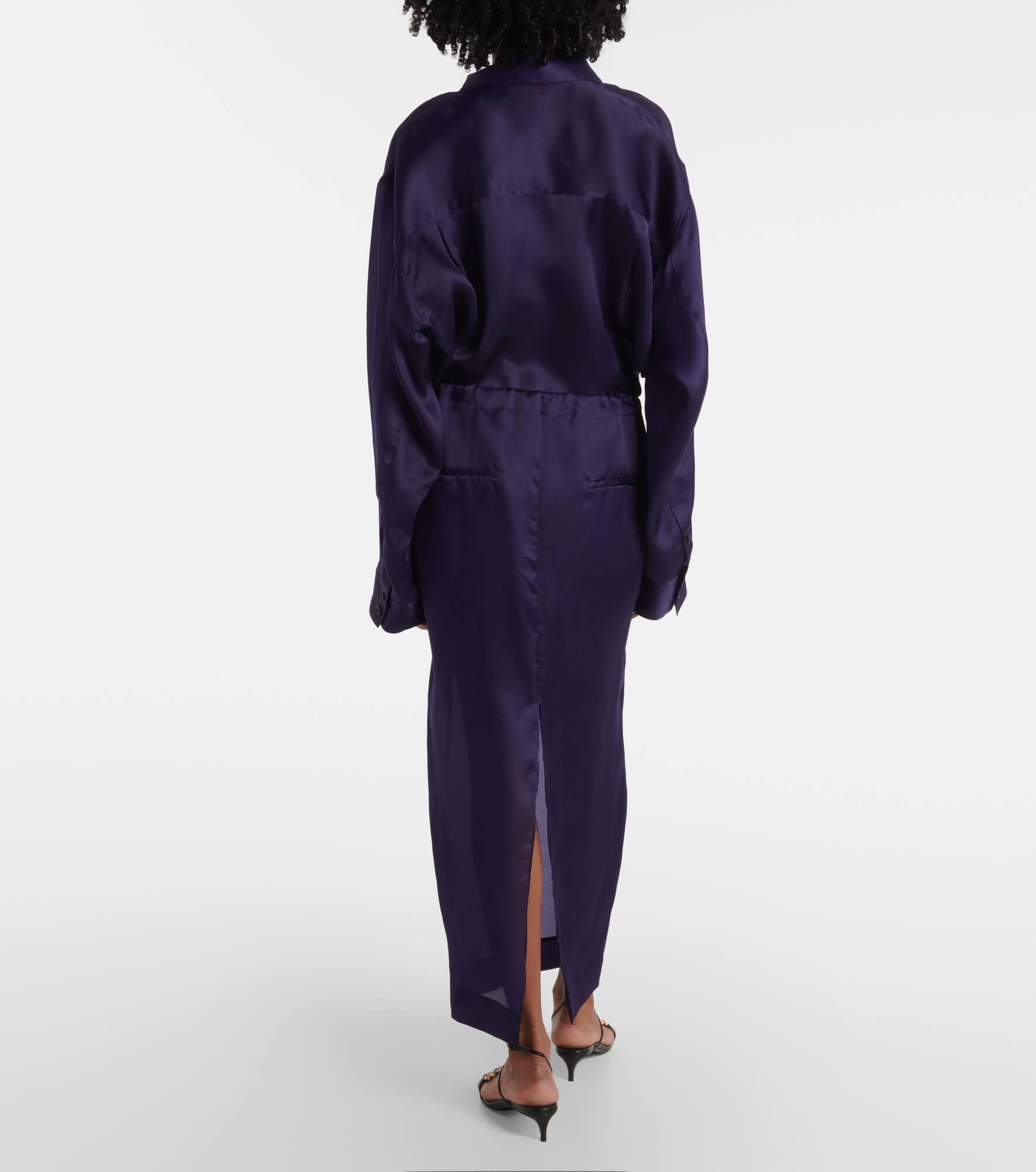 Chenton silk organza maxi skirt - 3