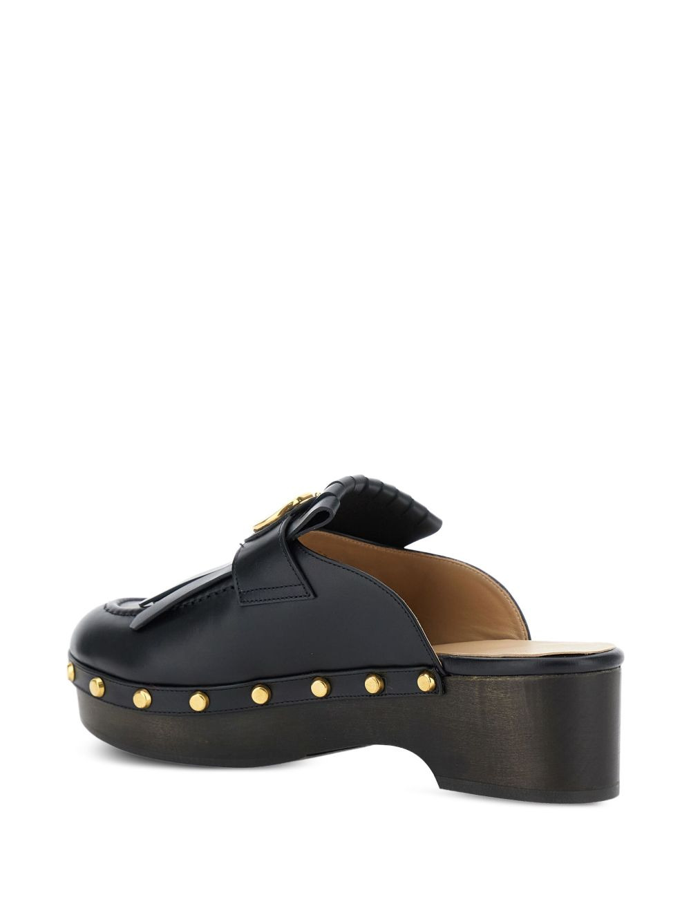 V-logo Signature fringed mules - 3