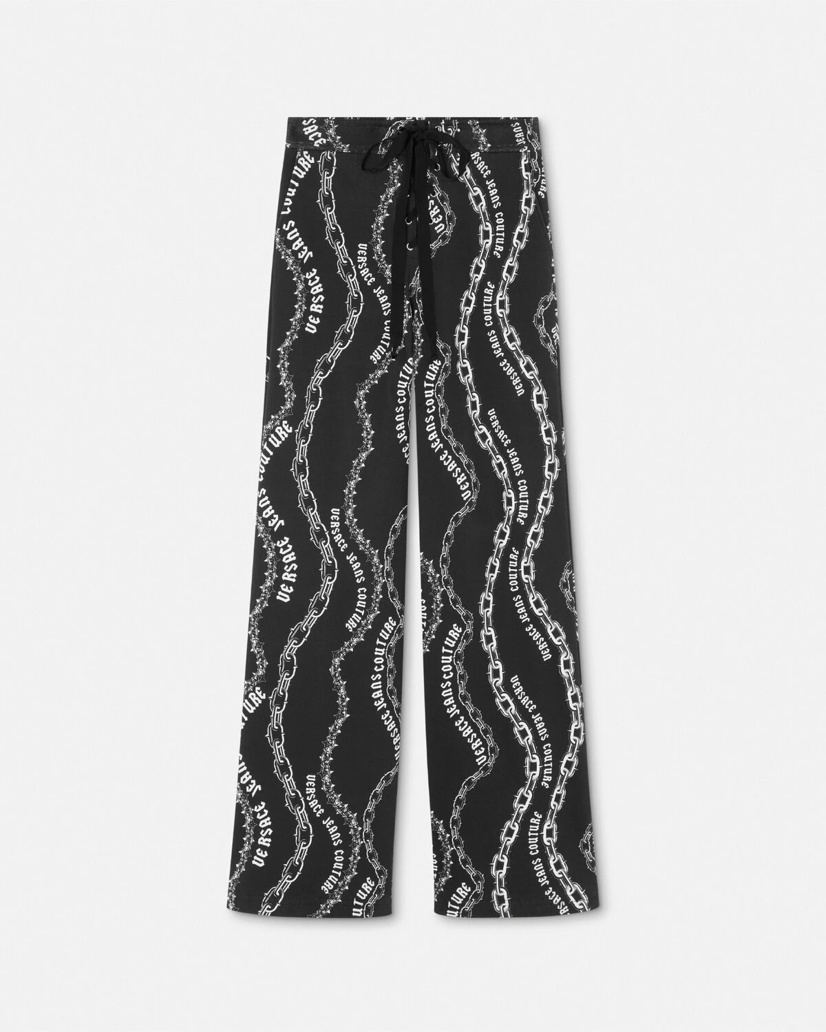 Chain Couture Lace-Up Sweatpants - 1